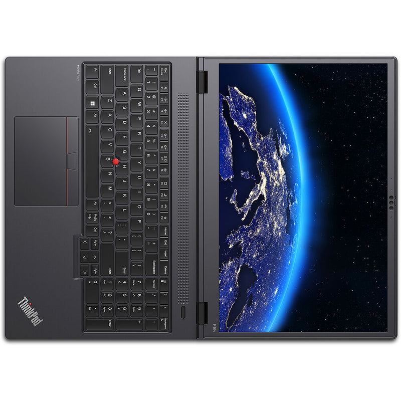 لاب توب Lenovo ThinkPad P16v Gen 1 16 بوصة WUXGA - Core i9-13900H - ذاكرة الوصول العشوائي 32 جيجابايت - SSD 1 تيرابايت - RTX 2000 8 جيجابايت - Win11 Pro (أسود ثندر)