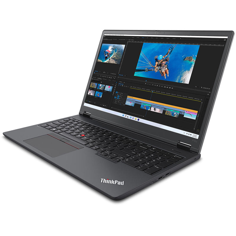 لاب توب Lenovo ThinkPad P16v Gen 1 16 بوصة WUXGA - Core i9-13900H - ذاكرة الوصول العشوائي 32 جيجابايت - SSD 1 تيرابايت - RTX 2000 8 جيجابايت - Win11 Pro (أسود ثندر)