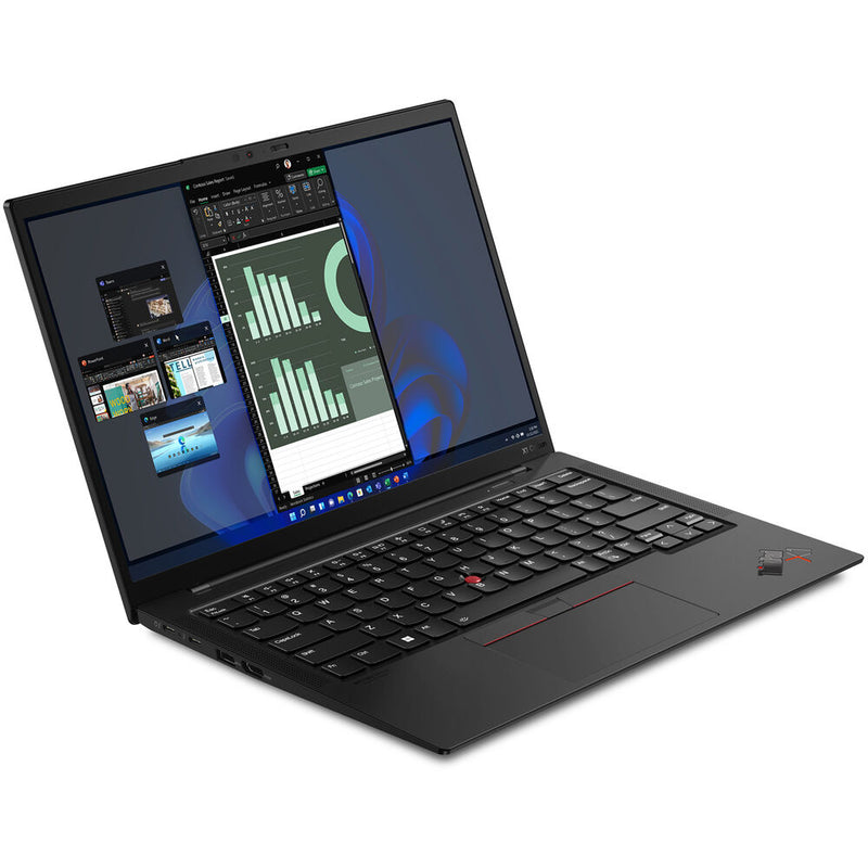 لاب توب Lenovo ThinkPad X1 Carbon Gen 10 مقاس 14 بوصة WUXGA - Core i7-1260P - ذاكرة وصول عشوائي 32 جيجابايت - SSD 1 تيرابايت - Intel Iris Xe - Win 11 Pro (أسود داكن، طلاء)