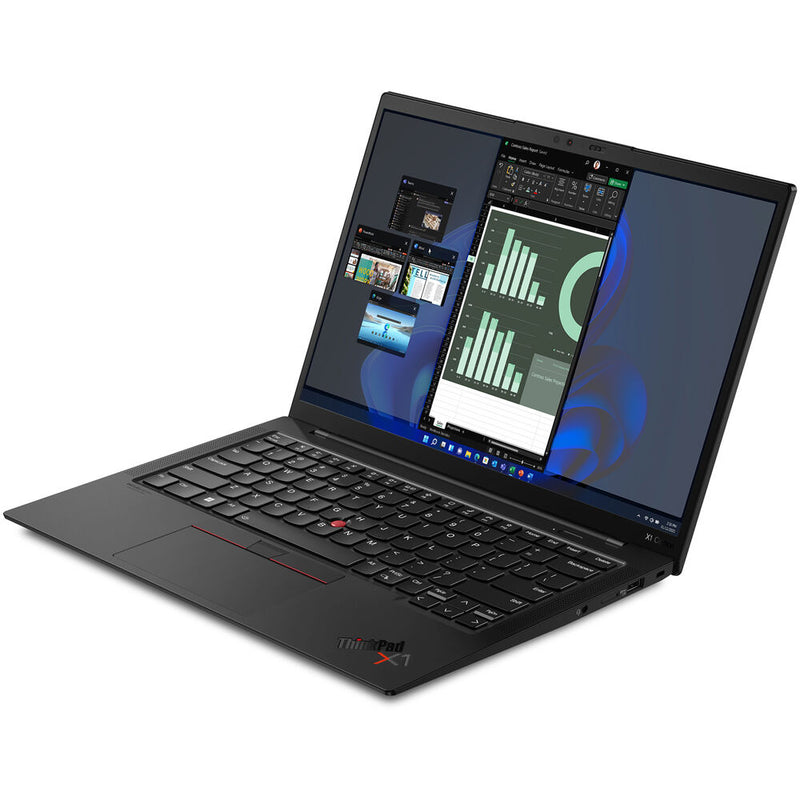 لاب توب Lenovo ThinkPad X1 Carbon Gen 10 مقاس 14 بوصة WUXGA - Core i7-1260P - ذاكرة وصول عشوائي 32 جيجابايت - SSD 1 تيرابايت - Intel Iris Xe - Win 11 Pro (أسود داكن، طلاء)