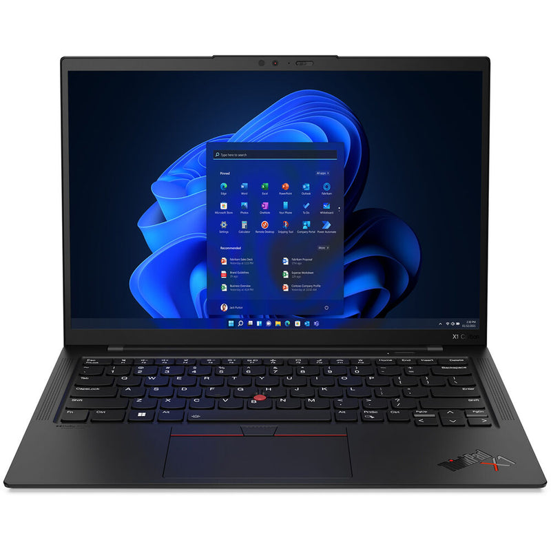 لاب توب Lenovo ThinkPad X1 Carbon Gen 10 مقاس 14 بوصة WUXGA - Core i7-1260P - ذاكرة وصول عشوائي 32 جيجابايت - SSD 1 تيرابايت - Intel Iris Xe - Win 11 Pro (أسود داكن، طلاء)