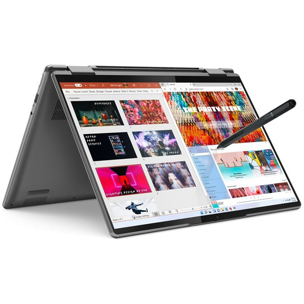 Lenovo Yoga 7 14IAL7 شاشة لمس 14 بوصة 2.8K 90 هرتز - Core i7-1260P - ذاكرة الوصول العشوائي 16 جيجابايت - 1 تيرابايت SSD - مشترك - ويندوز 11 (رمادي ستورم)
