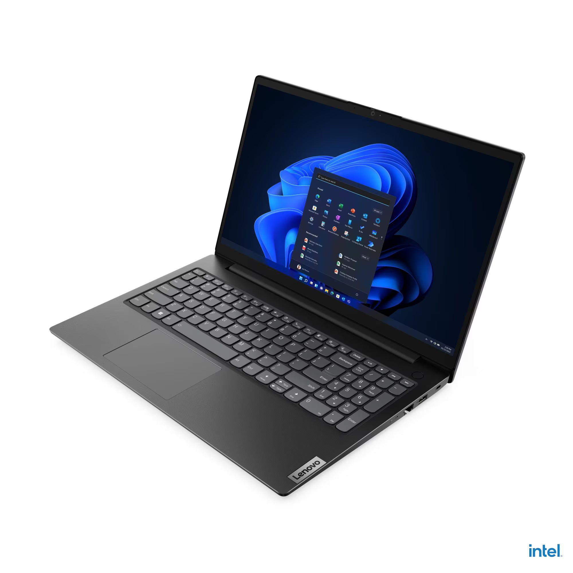 لينوفو V15 G4 IRU 83A1011JAK - شاشة 15.6 بوصة بدقة كاملة الوضوح 60 هرتز - معالج إنتل كور i3-1315U - ذاكرة عشوائية 8 جيجابايت - قرص تخزين صلب 256 جيجابايت من نوع الحالة الصلبة - بطاقة رسومات مشتركة - نظام ويندوز 11 برو K