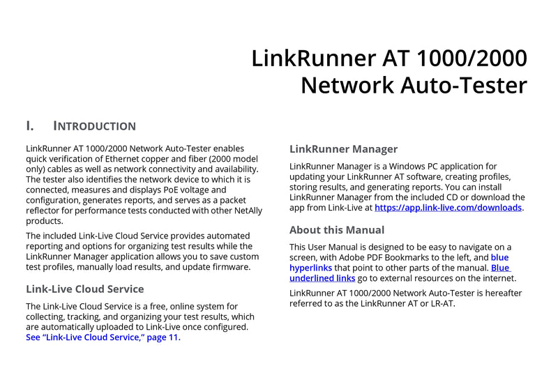 netAlly LRAT-2000-KIT LinkRunner AT Network Tester Kit – Copper & Fiber, PoE, AutoTest, Cable ID, Soft Case, RJ-45 Coupler, SFP Support