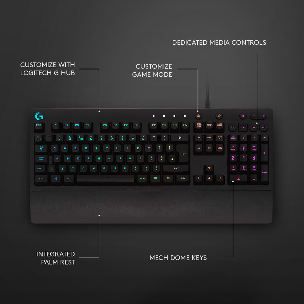 Logitech G G213 Prodigy RGB Backlit Gaming Keyboard ( En )