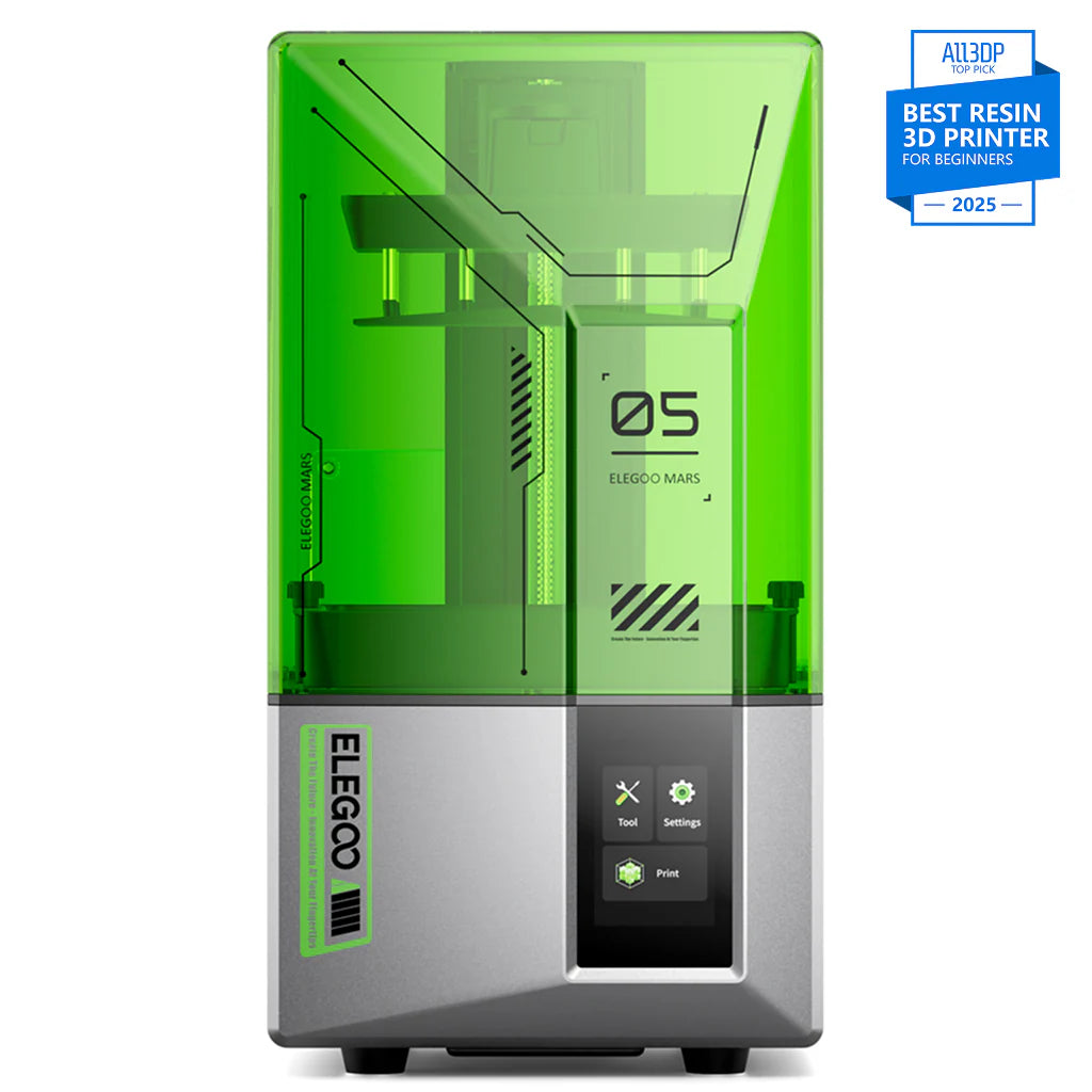Elegoo Mars 5 4K Resin 3D Printer — 6.6" Mono LCD, Auto Leveling, 35µm XY Resolution, Smart Sensors, Fast & High-Detail MSLA Printing