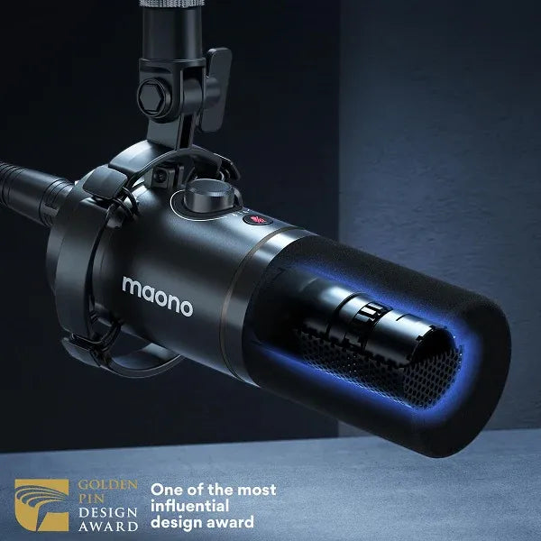 Maono Podcast Streaming Bundle with AMC2 NEO Audio Mixer & PD200X USB/XLR Dynamic Microphone