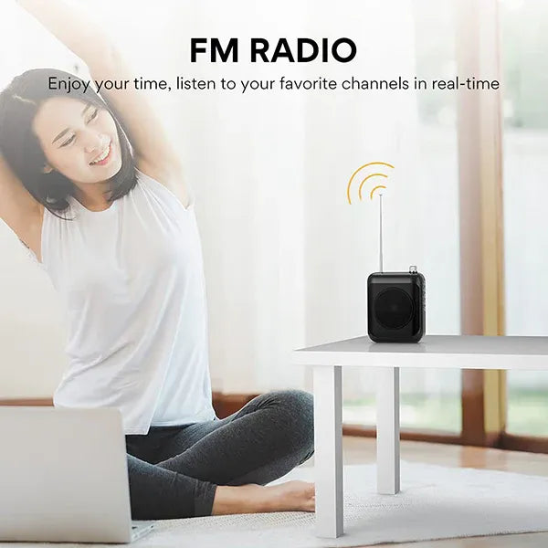 ماونو AU-C01 مكبر صوت للصوت – مكبر صوت محمول قابل لإعادة الشحن بقوة 10 واط مع ميكروفون رأس، ومشبك خصر، وصوت واضح للتدريس، والمرشدين السياحيين، والعروض التقديمية