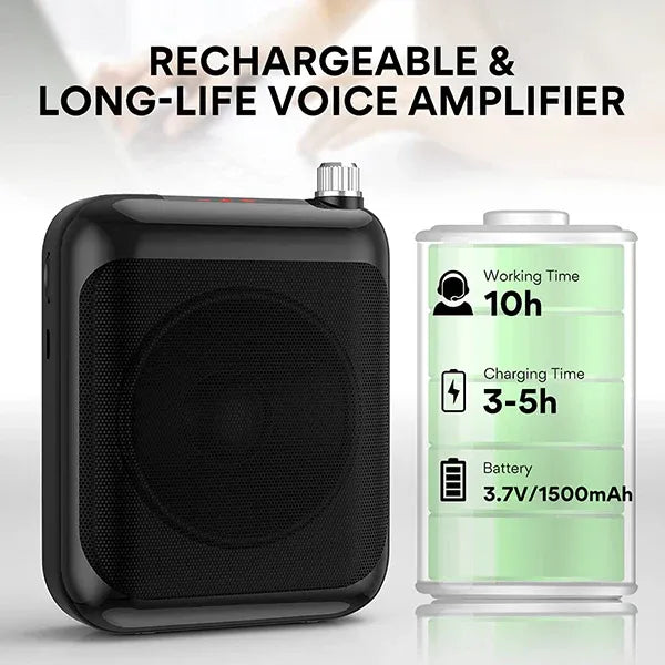 ماونو AU-C01 مكبر صوت للصوت – مكبر صوت محمول قابل لإعادة الشحن بقوة 10 واط مع ميكروفون رأس، ومشبك خصر، وصوت واضح للتدريس، والمرشدين السياحيين، والعروض التقديمية