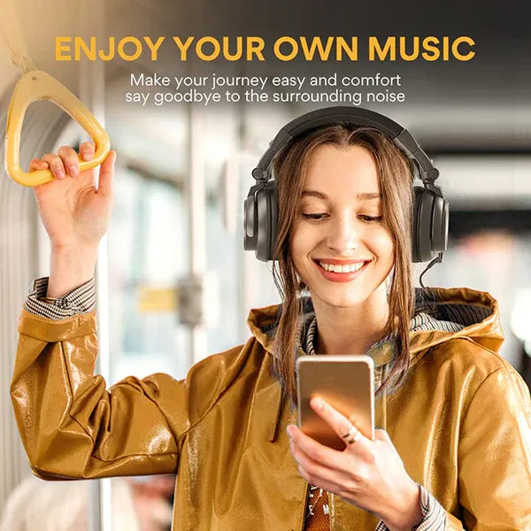 MAONO AU-MH601 Studio Headphones – Closed-Back Monitor Headset with 50mm Drivers, Adjustable Design & Soft Ear Pads for Mixing, Recording, Podcast, DJ