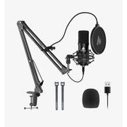 MAONO AU-A04 USB Condenser Microphone Kit – 192kHz/24bit, Cardioid, Boom Arm, Shock Mount & Pop Filter for Podcast, Streaming, Studio