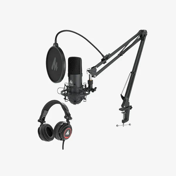 MAONO AU-A04 USB Condenser Microphone Kit – 192kHz/24bit, Cardioid, Boom Arm, Shock Mount & Pop Filter for Podcast, Streaming, Studio