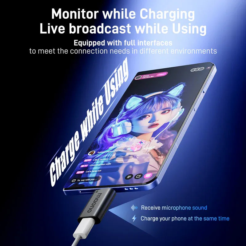 MAONO DM40 PRO Dynamic Microphone – USB/XLR Dual Output Studio Mic with RGB Light, Gain Control & Mute Button for Podcast, Streaming, Gaming