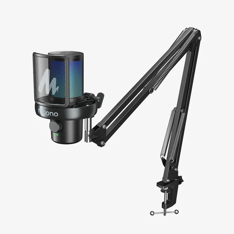 MAONO DM40 PRO Dynamic Microphone – USB/XLR Dual Output Studio Mic with RGB Light, Gain Control & Mute Button for Podcast, Streaming, Gaming