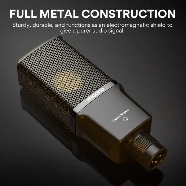 ميكروفون مكثف Maono AU-PM500T XLR مع واجهة صوت PS22 للتسجيل في الاستوديو والبث الصوتي