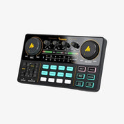 وحدة تحكم بودكاست Maono Maonocaster Lite AU-AM200، واجهة صوت USB-C، 48 كيلو هرتز/16 بت، 8 وسادات صوت، مؤثرات صوتية، XLR/3.5 مم، حلقة ارتداد