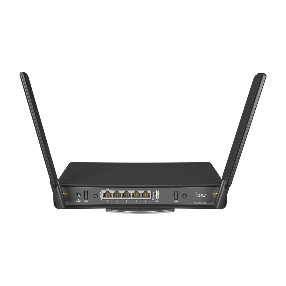 MikroTik hAP ax³ Gen 6 AX Home Access Point, Quad-Core 1.8GHz, 2.5G Ethernet, PoE, USB 3.0, WPA3, Dual-Band Wi-Fi 6