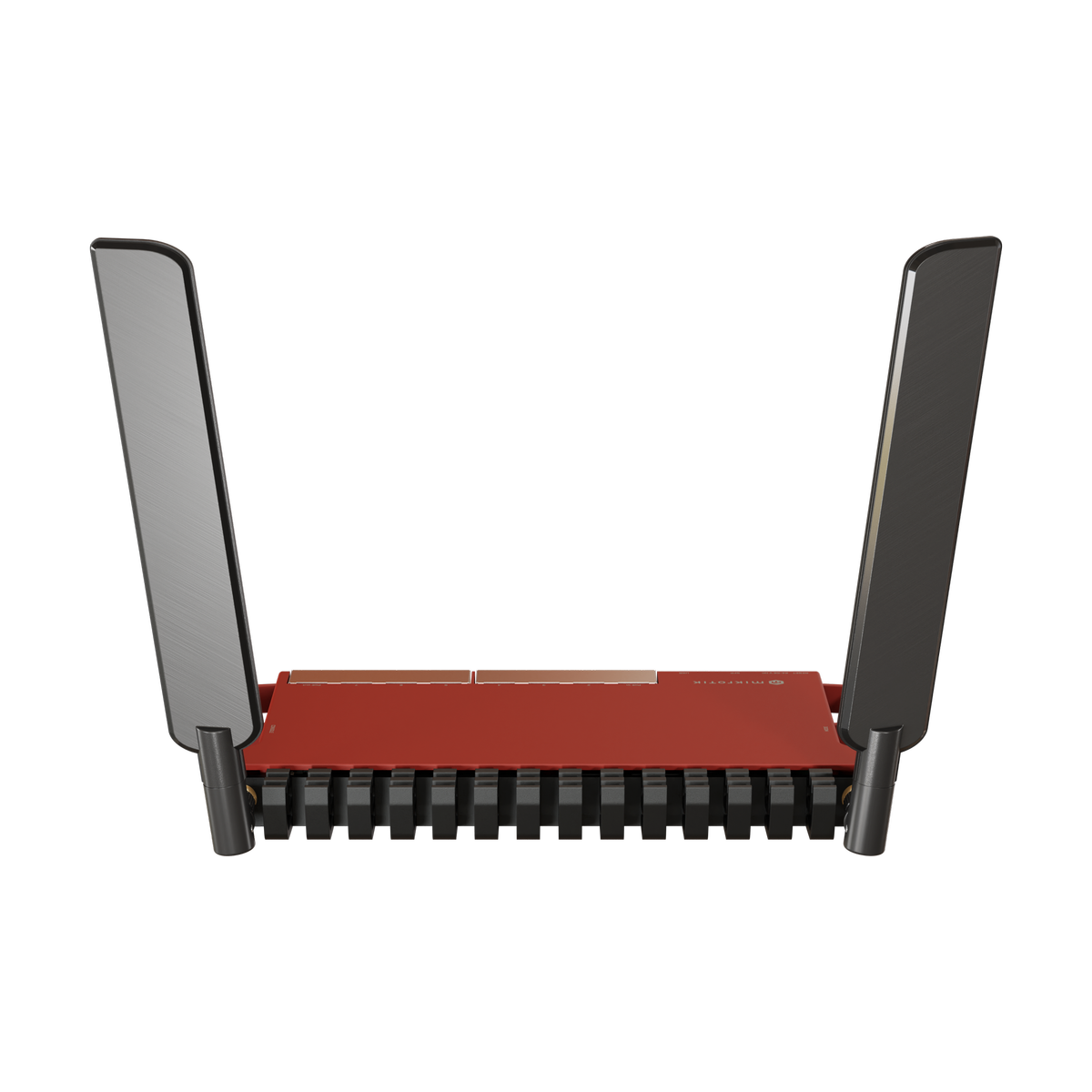جهاز توجيه جيجابت MikroTik L009UiGS-2HaxD-IN مزود بشبكة واي فاي AX، و8 منافذ إيثرنت، وSFP بسرعة 2.5 جيجاهرتز، ومنفذ USB 3.0، ووحدة معالجة مركزية ARM، ومدخل/مخرج PoE، ودعم للحاويات، وغطاء أحمر