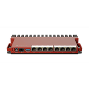 راوتر MikroTik L009UiGS-RM، 8 منافذ جيجابت، 1x SFP، USB، نظام RouterOS v7، راوتر للمؤسسات قابل للتركيب على الرف