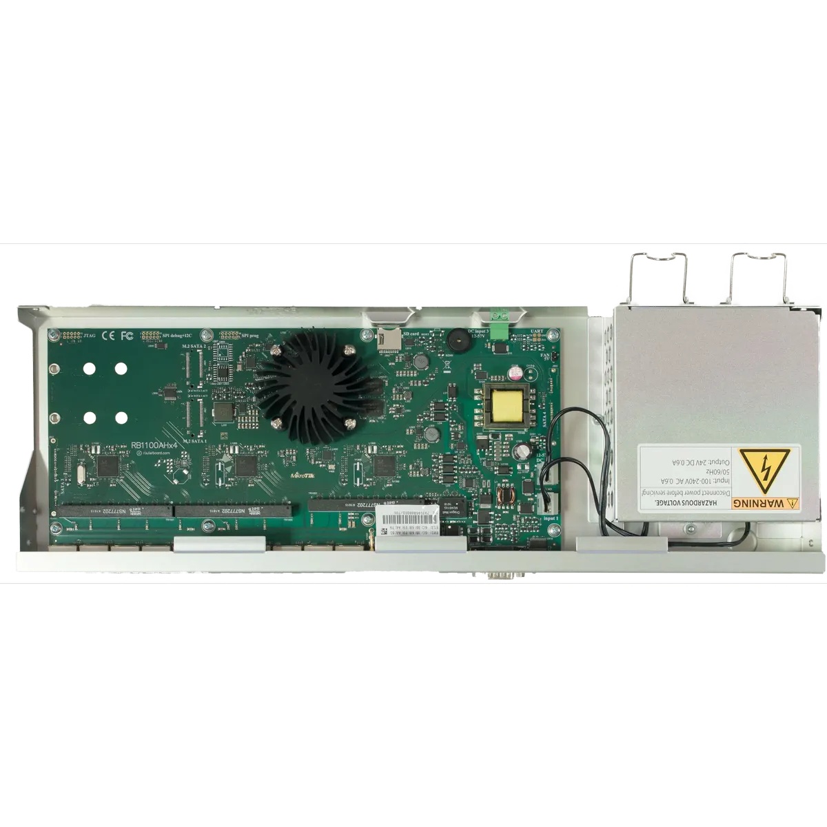 MikroTik RB1100AHx4 Rackmount Router, 13 Gigabit Ethernet Ports, Quad-Core 1.4GHz CPU, 1GB RAM, RouterOS Level 6, Dual Power Supply