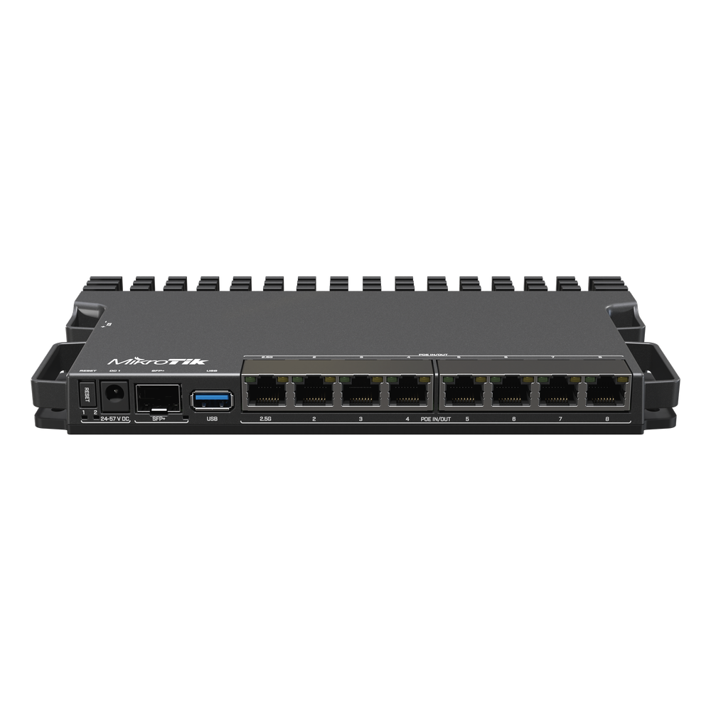 MikroTik RB5009UG+S+IN Router, 7x Gigabit, 1x 2.5G, 1x 10G SFP+, USB 3.0, RouterOS v7, Desktop Router