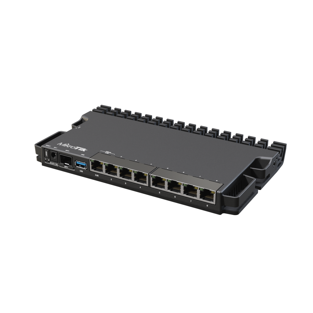 MikroTik RB5009UG+S+IN Router, 7x Gigabit, 1x 2.5G, 1x 10G SFP+, USB 3.0, RouterOS v7, Desktop Router
