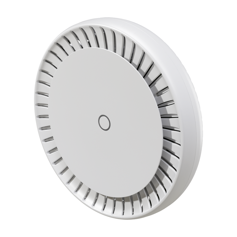 MikroTik cAP ax Ceiling Access Point with AX Wi-Fi 6, Quad-Core CPU, 1GB RAM, Dual Gigabit Ports, PoE In/Out, RouterOS v7, Hidden Design