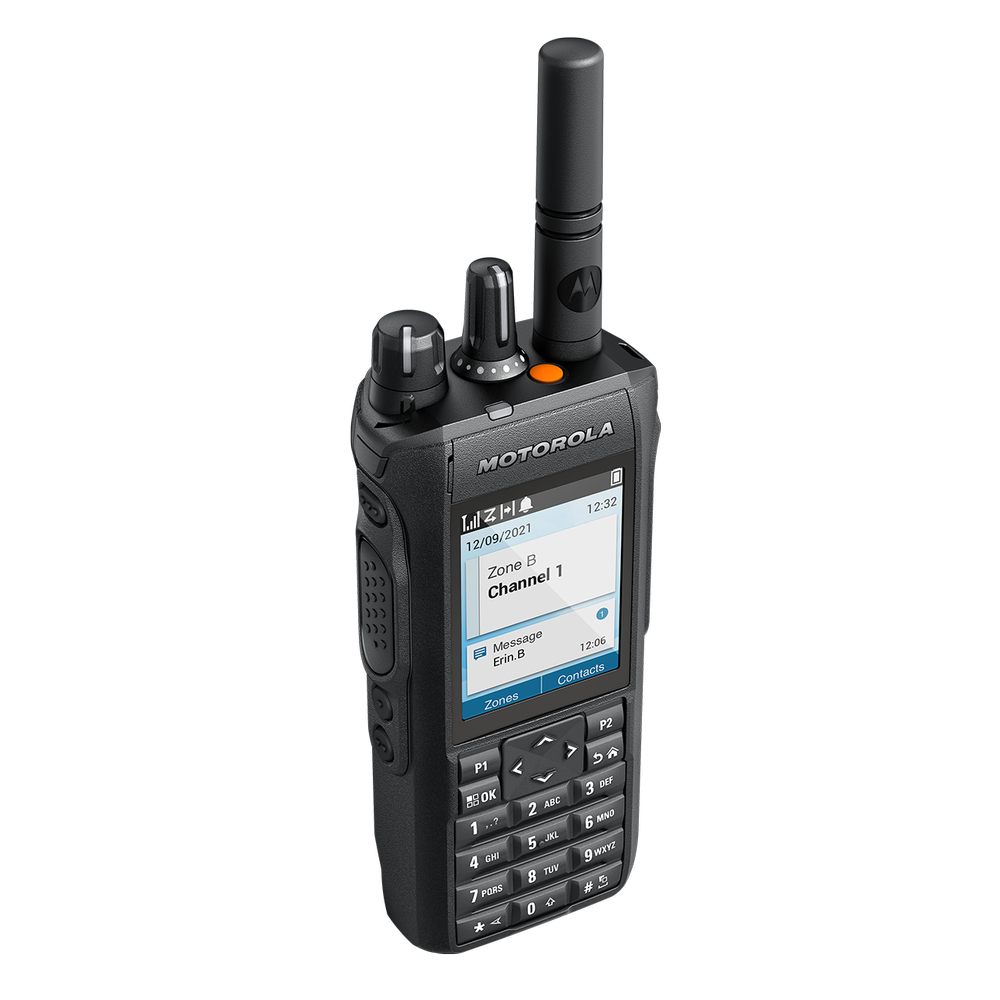 MOTOROLA MOTOTRBO R7 Digital Two-Way Radio, VHF/UHF, 1000 Channels, IP68, Bluetooth 5.2, Wi-Fi, GPS, Full Keypad
