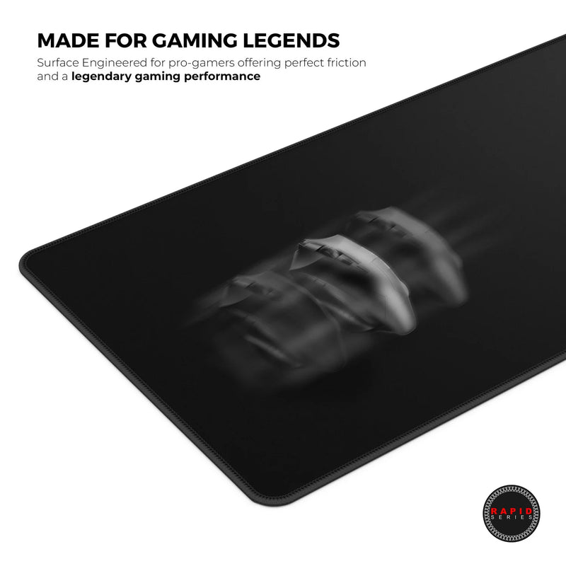 Cybeart | Ghost (Black) Gaming Desk Mat (XXL - 900x400x4mm) | Waterproof, Never Slip Base, Esports Grade