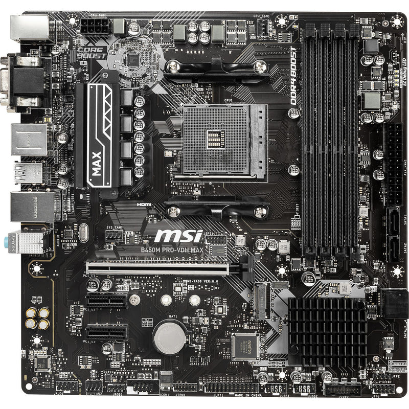 MSI B450M PRO-VDH MAX AM4 Micro-ATX Motherboard