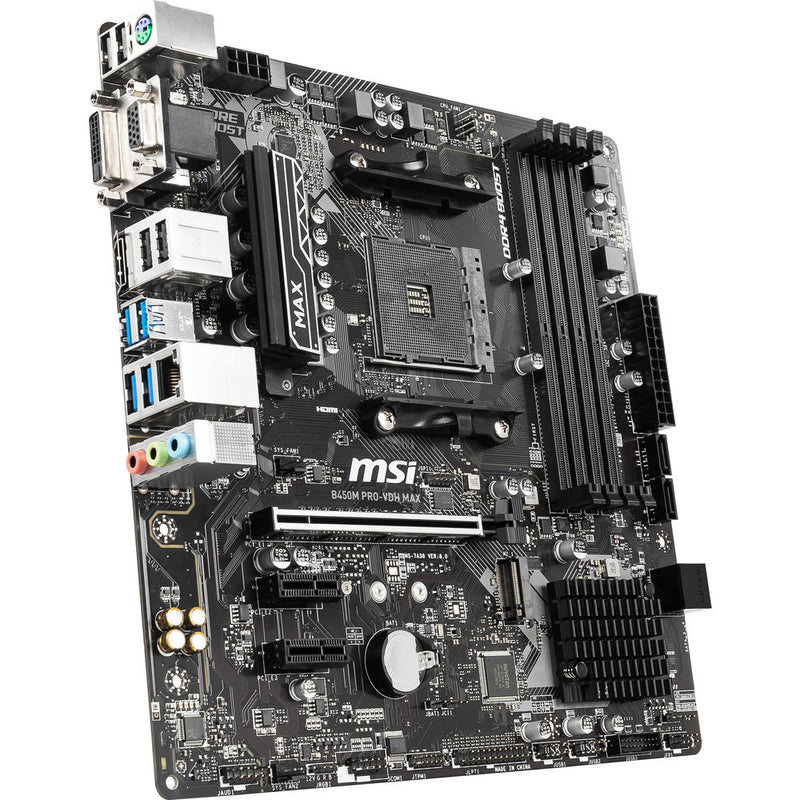 MSI B450M PRO-VDH MAX AM4 Micro-ATX Motherboard