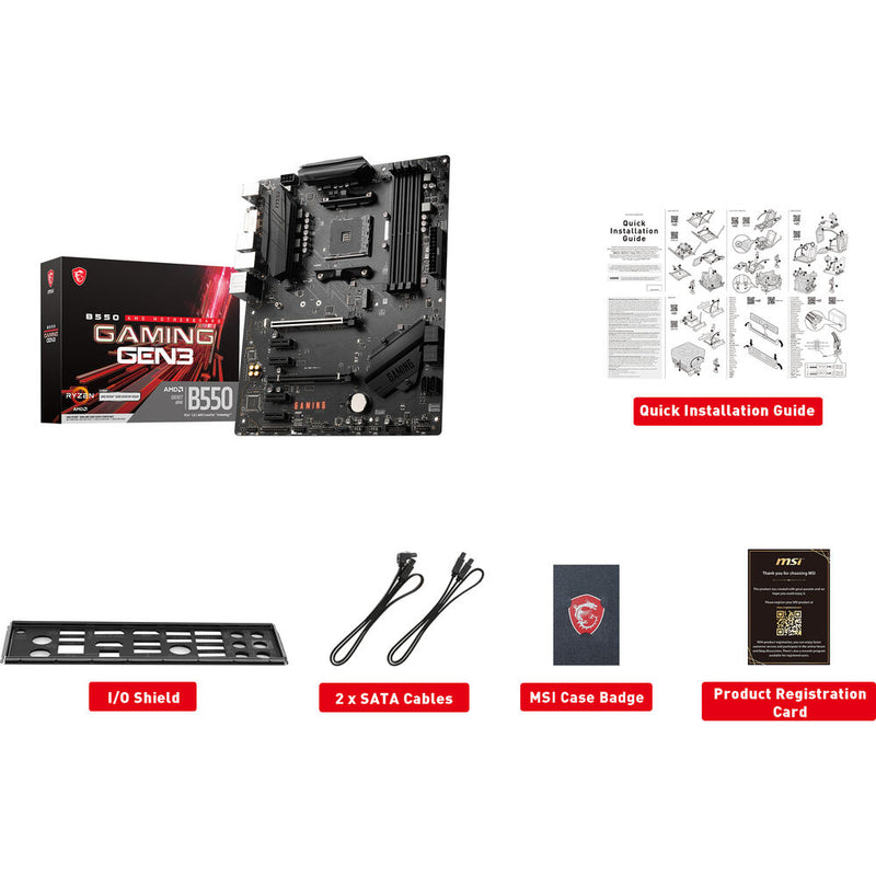 اللوحة الأم MSI B550 GAMING GEN3 AM4 ATX