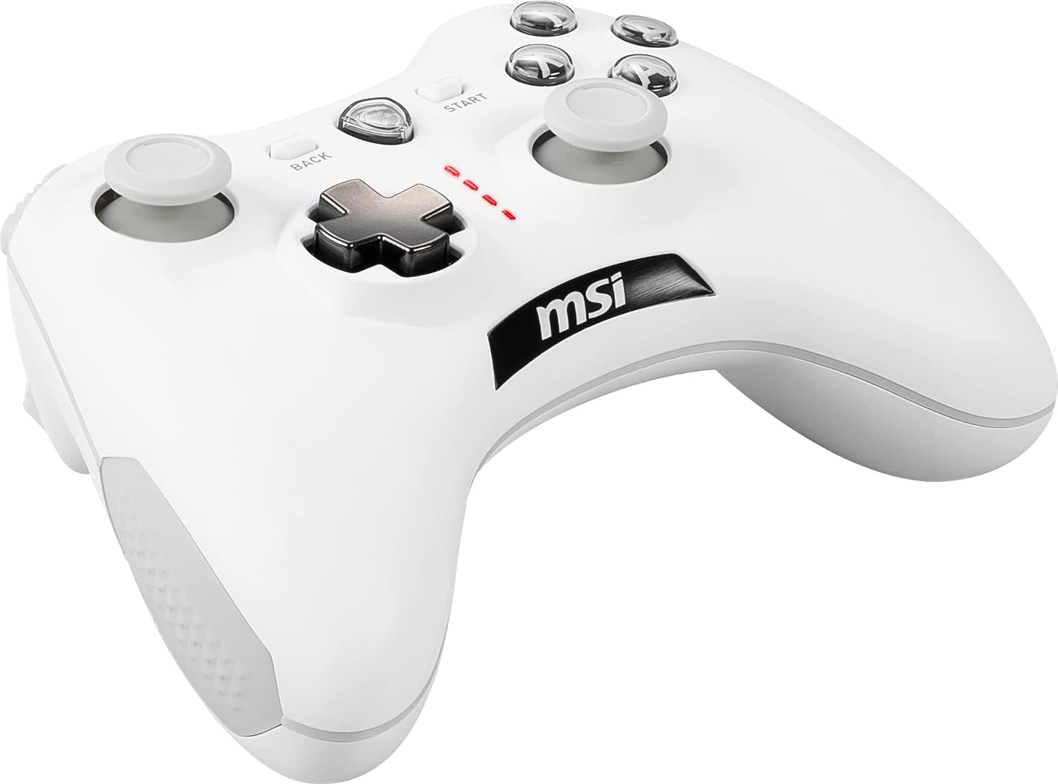 MSI FORCE GC30 V2 WHITE Gaming Controller – Wireless/Wired, Dual Vibration, 8-Hour Battery, PC/Android Compatible