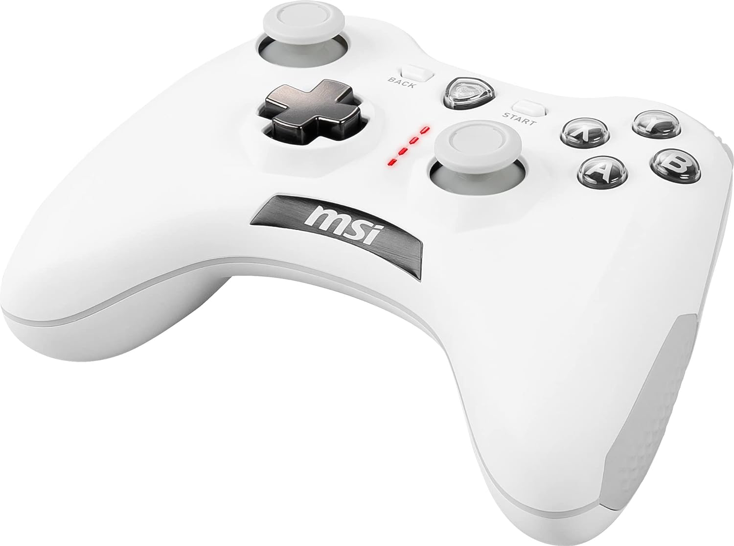 MSI FORCE GC30 V2 WHITE Gaming Controller – Wireless/Wired, Dual Vibration, 8-Hour Battery, PC/Android Compatible