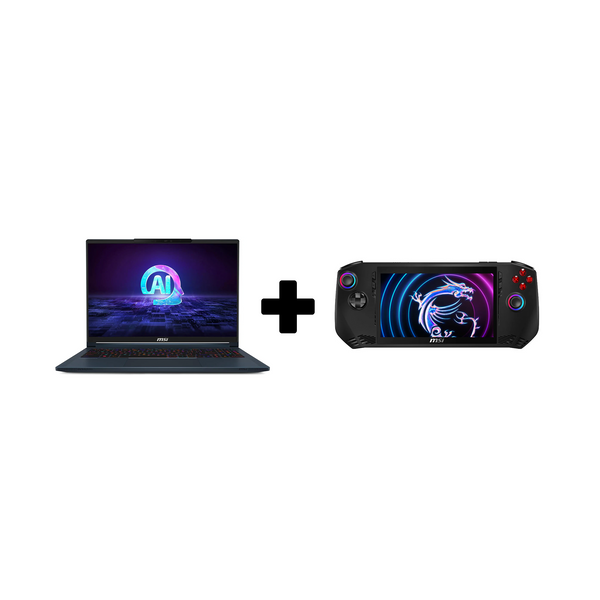 MSI Stealth 16 AI Studio A1VGG-281AE Laptop 16” QHD 2K 240Hz - Core Ultra 9 185H - 32GB LPDDR5 - 1TB SSD - RTX 4070 8GB - Win11  With a Gift MSI Claw A1M - 040AE – 7" FHD IPS, 120Hz, Core Ultra 7 155H , 16GB RAM, 512GB SSD, Intel Arc, Windows 11 Home