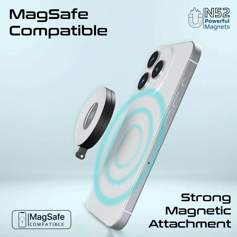 مصباح حلقي LED قابل لإعادة الشحن ومتوافق مع MagSafe من Promate MagHalo Ultra Slim