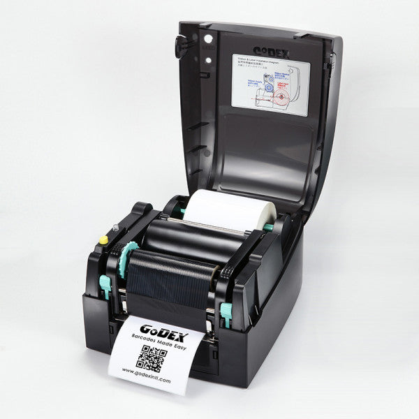 GoDEX EZ120 Barcode Label Printer – 4" Desktop Thermal Printer, Direct Thermal & Thermal Transfer, 203/300 DPI, USB Connectivity, High-Speed Printing for Retail & Warehouse