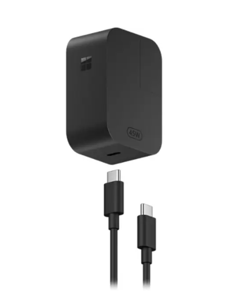 شاحن مايكروسوفت سيرفس USB-C - محول طاقة للشحن السريع - موصل USB-C - متوافق مع مايكروسوفت سيرفس وأجهزة اللابتوب USB-C - أسود