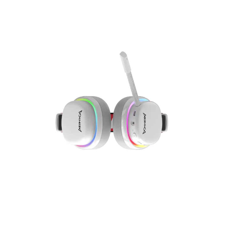 Monka Echo HG9069W Wireless Gaming Headset – Bluetooth 5.2, RGB Lighting, 50 mm Drivers, Omnidirectional Mic, Over-Ear Comfort