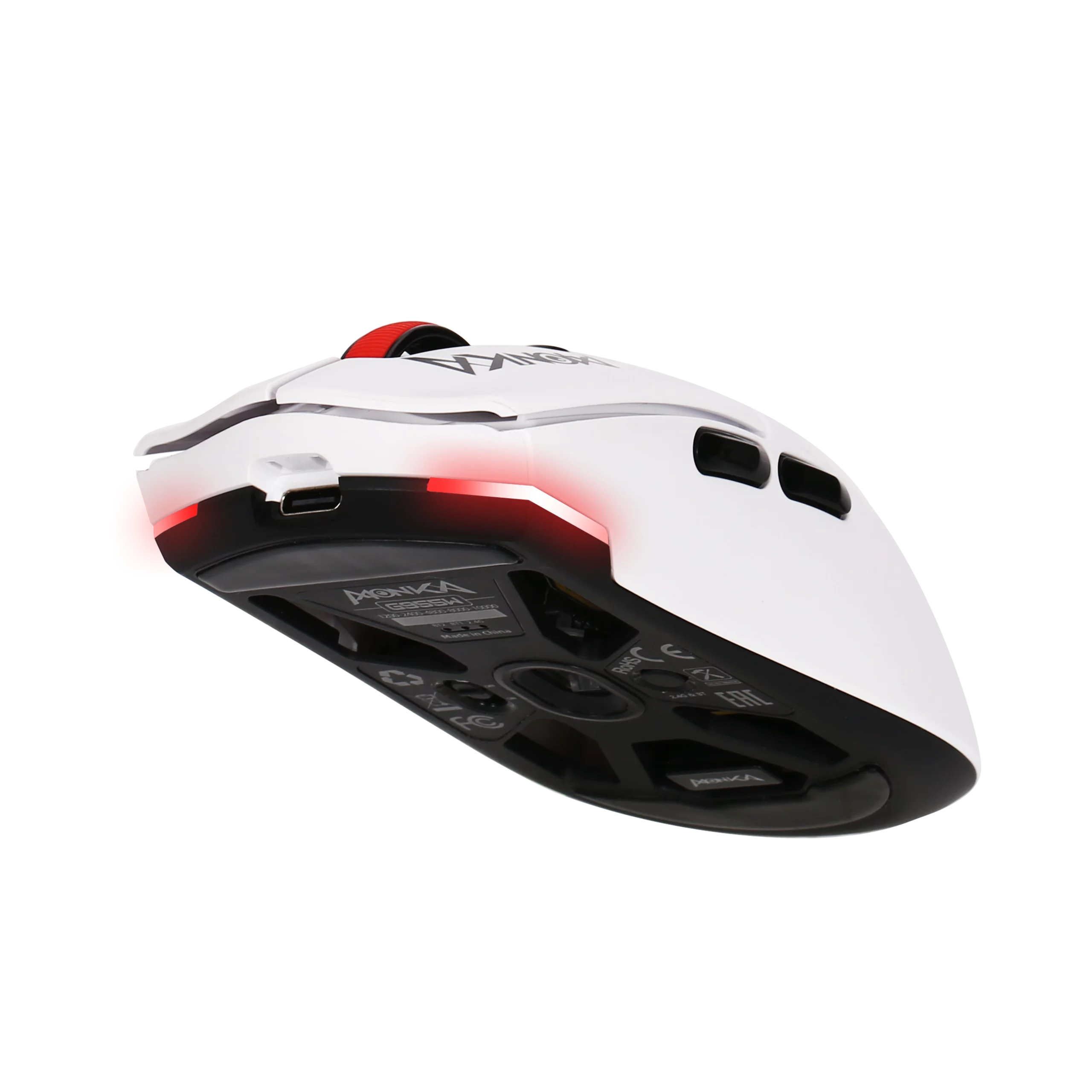 Monka Guru G995W Wireless Gaming Mouse – 58 g Ultra-Light, Tri-Mode (2.4G/Bluetooth/USB-C), PAW3395 Sensor, 26,000 DPI, Kailh GM 8.0 Switches