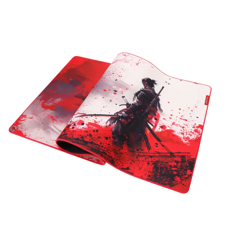 Monka Zowa XL G63 Gaming Mouse Pad – 900 × 400 × 3.5 mm, High-Speed Textile Surface, Anti-Fray Edges, Non-Slip Base, Samurai Graphic