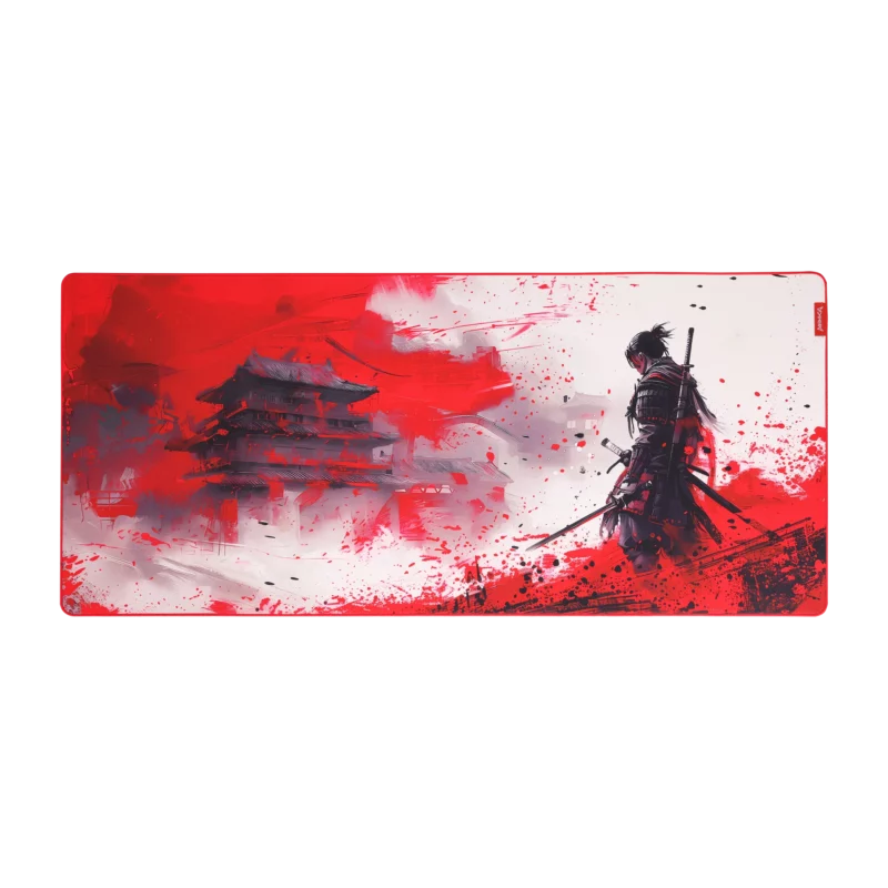 Monka Zowa XL G63 Gaming Mouse Pad – 900 × 400 × 3.5 mm, High-Speed Textile Surface, Anti-Fray Edges, Non-Slip Base, Samurai Graphic