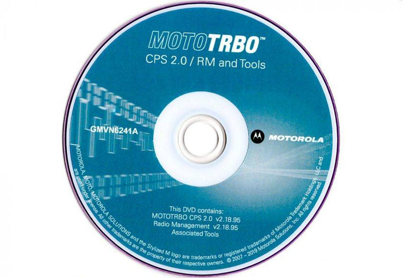MOTOROLA GMVN6241 MOTOTRBO Programming Software DVD – CPS 2.0, Radio Management, Tuner, AirTracer