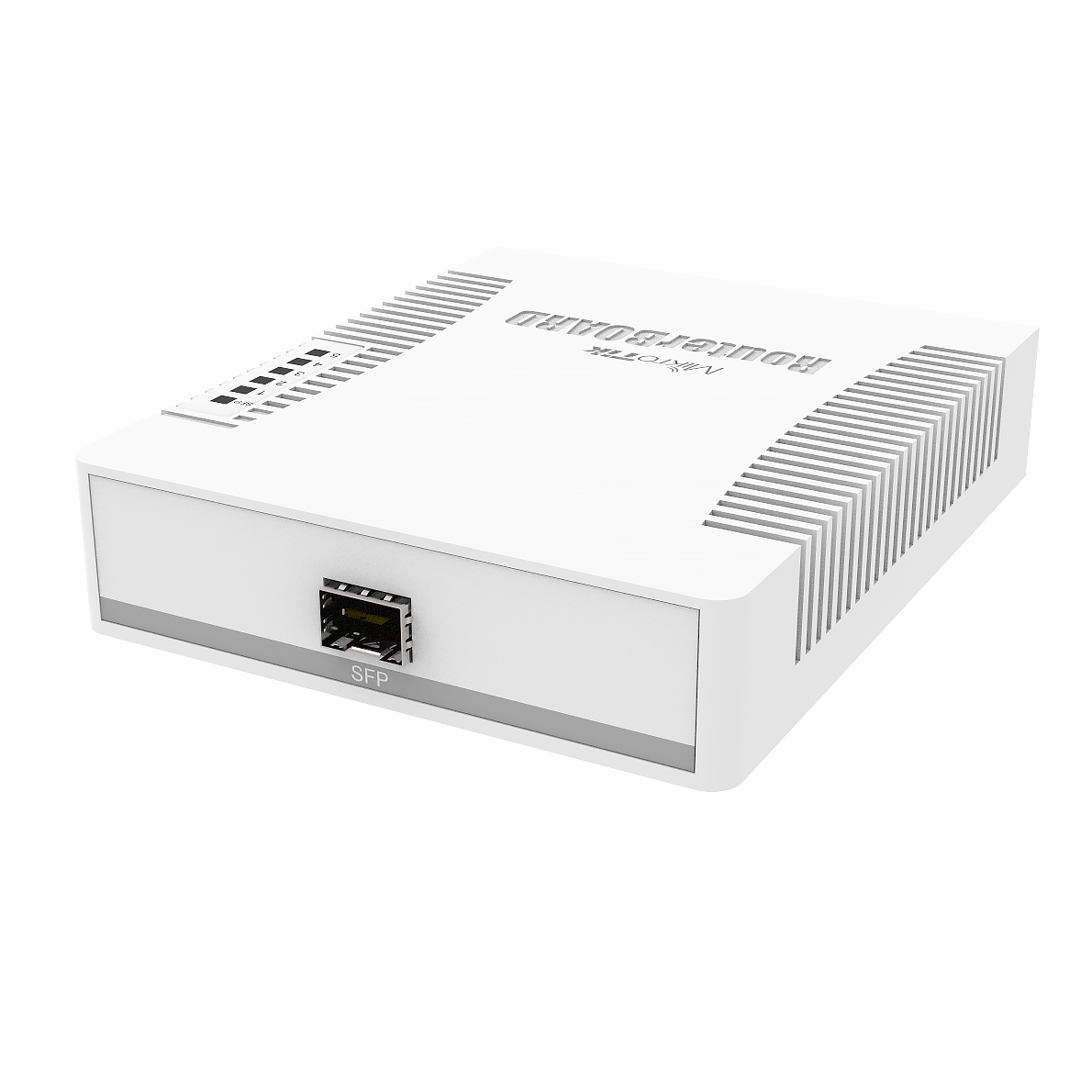 مفتاح ذكي من سلسلة MikroTik RB260GS SOHO مزود بـ 5 منافذ جيجابت، وSFP واحد، وSwOS، ومخرج PoE اختياري على المنافذ 2-5 (RB260GSP)