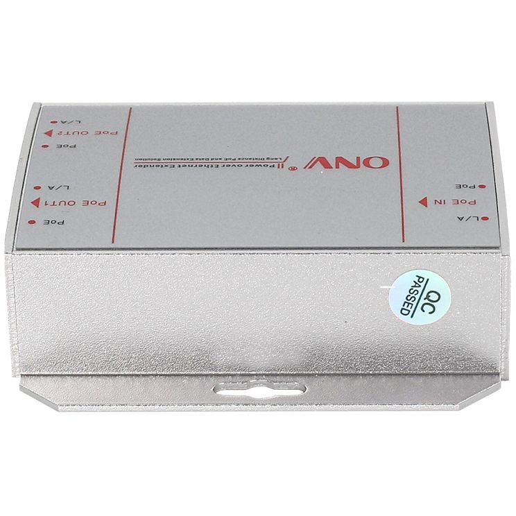ONV PSE-PD3302S Gigabit PoE Extender, 3-Port Ethernet Repeater, 2 PoE Outputs, IEEE 802.3af/at, 30W PoE Input, 200m Extension