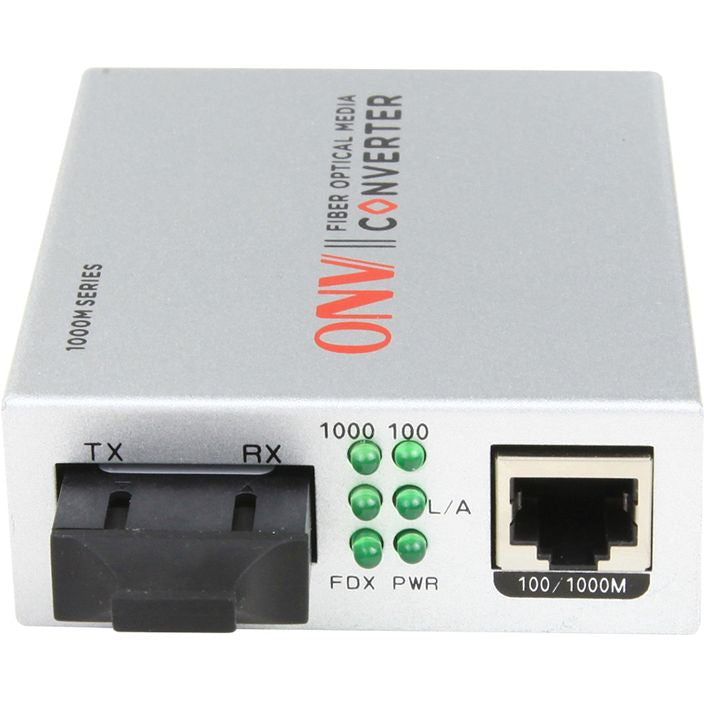 محول وسائط ONV Gigabit ثنائي الوضع ومنفذ مزدوج من الألياف ONV1110-SCX-O