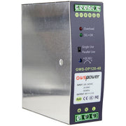 مزود طاقة صناعي GWS-DP120-48 يُركّب على سكة DIN، بقدرة 120W، و48V DC، وخرج 2.5A، لتحويل التيار المتردد إلى تيار مستمر لمبدلات PoE الصناعية