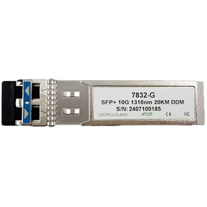 وحدة إرسال واستقبال بصرية SFP+ بسرعة 10 جيجابت في الثانية ONV 7832-G، بطول موجي 1310 نانومتر، لليف أحادي النمط لمسافة 20 كم، وحدة شبكة صناعية