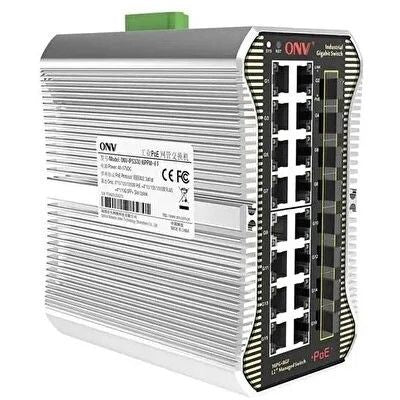 ONV Full gigabit 24-port L2+ managed industrial PoE fiber switch ONV-IPS33024PFM-8F