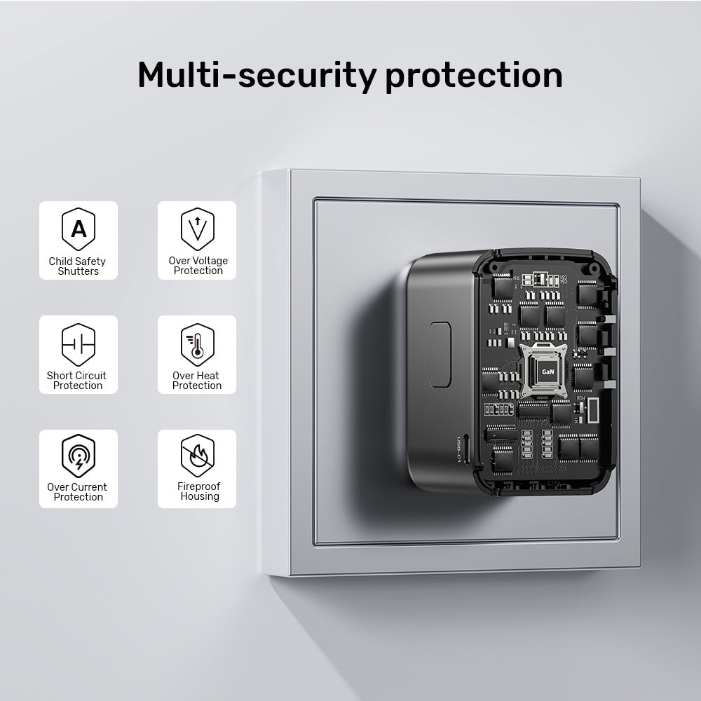 محول سفر عالمي من Unitek GaN بقدرة 65 واط 